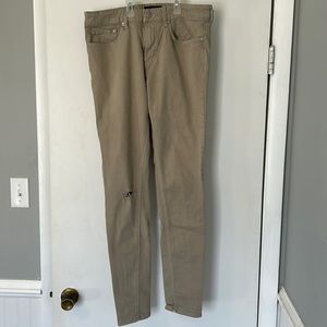PacSun Khaki Jeans, Ripped/ Distressed Right knee, Stacked Skinny, 32x32